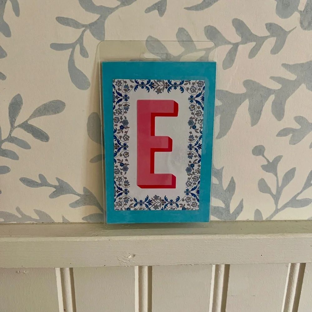 Pink Floral Letter L Wall Decor